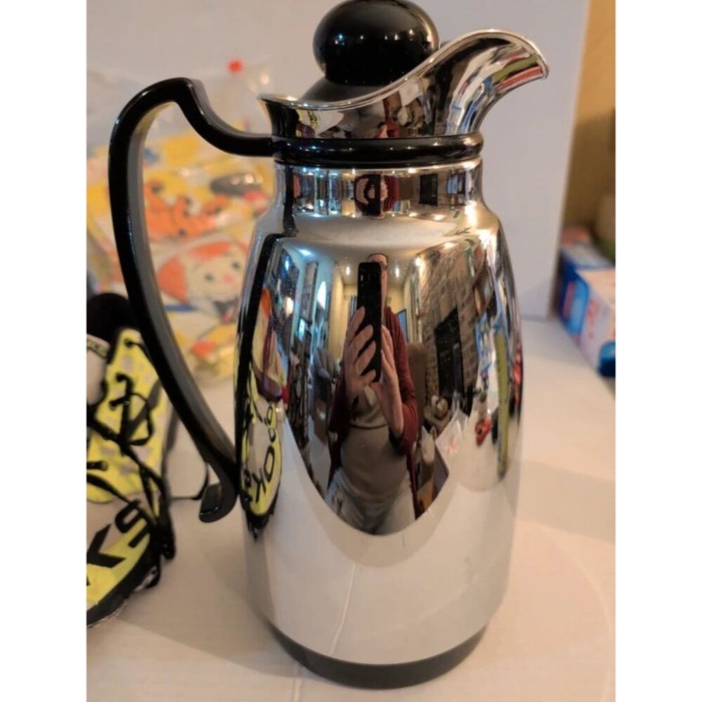 Fuu hwa Vacuum Bottle Co. 1L Vacuum Pitcher Silver Vintage Carafe